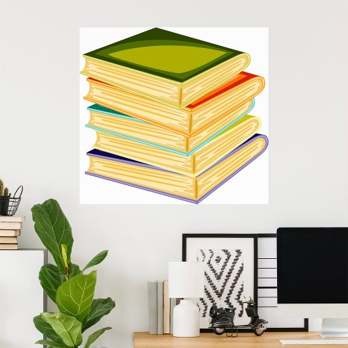 Five Books Stack Poster