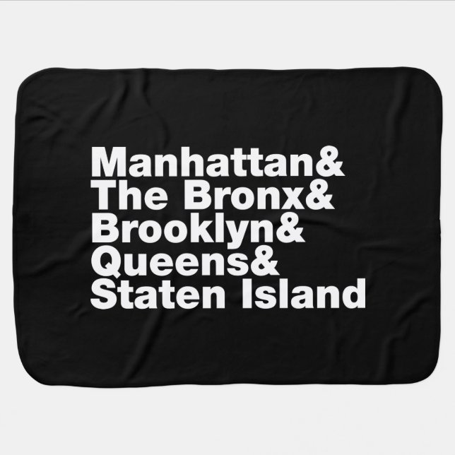 Five Boroughs ~ New York City Baby Blanket (Horizontal)