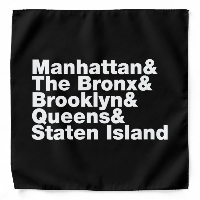 Five Boroughs ~ New York City Bandana (Front)