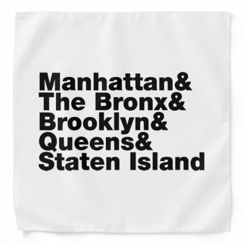 Five Boroughs  New York City Bandana