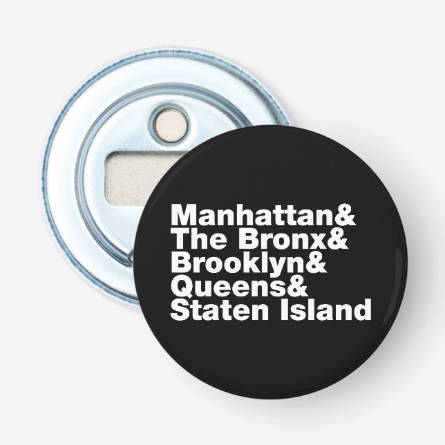 Five Boroughs ~ New York City Bottle Opener (Front)