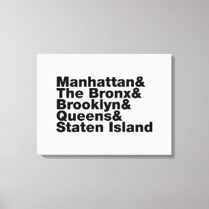 Five Boroughs ~ New York City Canvas Print