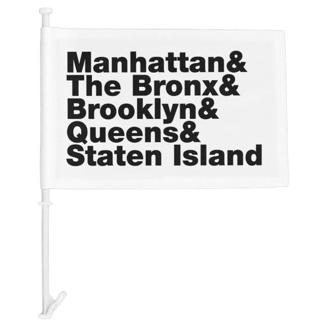 Five Boroughs ~ New York City Car Flag (Front)