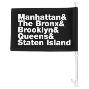 Five Boroughs ~ New York City Car Flag