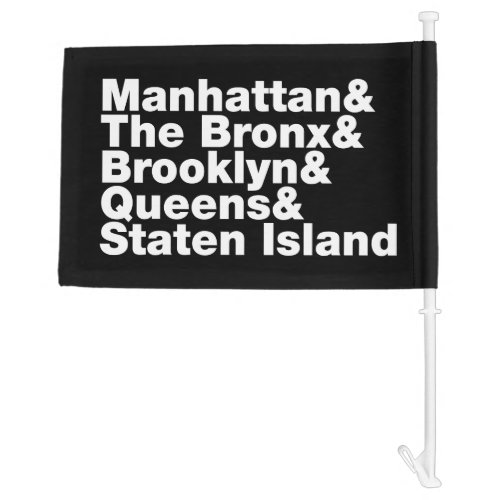 Five Boroughs  New York City Car Flag