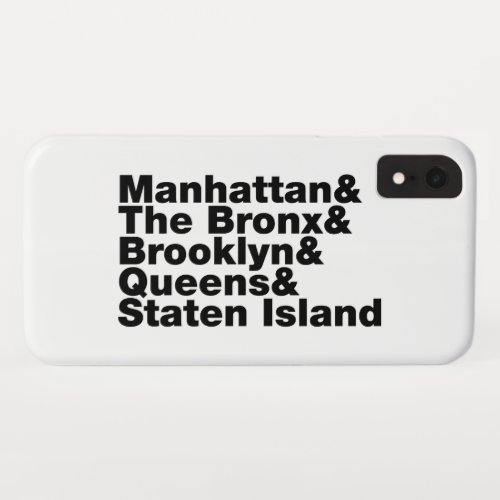 Five Boroughs  New York City iPhone XR Case