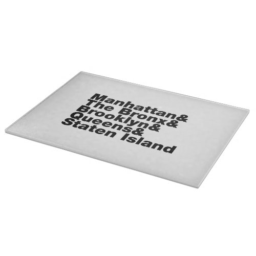 Five Boroughs  New York City Cutting Board