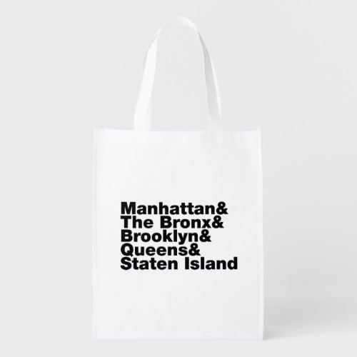 Five Boroughs  New York City Grocery Bag