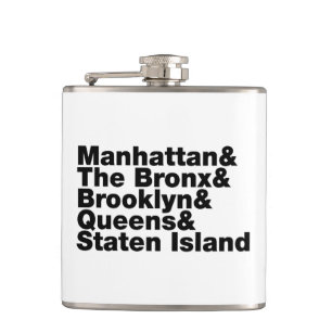 Five Boroughs ~ New York City Hip Flask