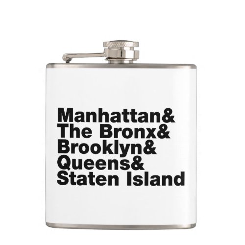 Five Boroughs  New York City Hip Flask