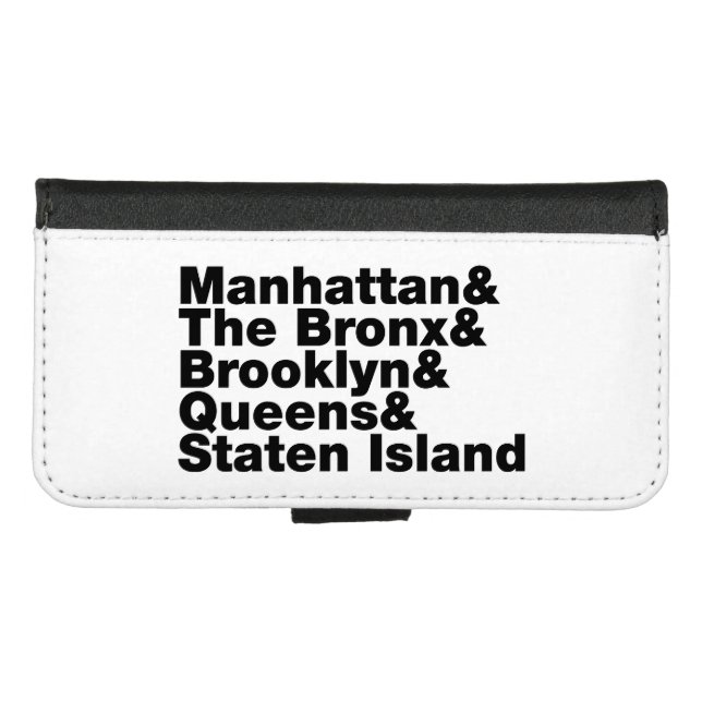Five Boroughs ~ New York City iPhone Wallet Case (Front (Horizontal))
