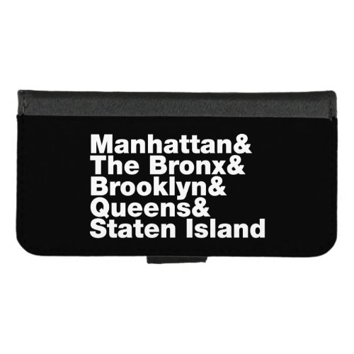 Five Boroughs  New York City iPhone 87 Wallet Case