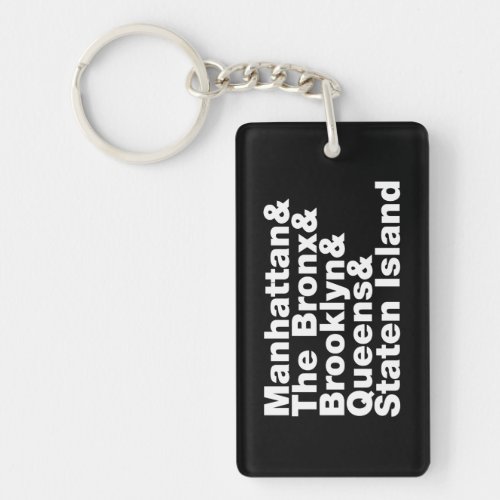 Five Boroughs  New York City Keychain