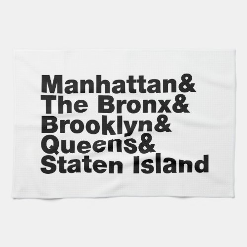 Five Boroughs  New York City Kitchen Towel