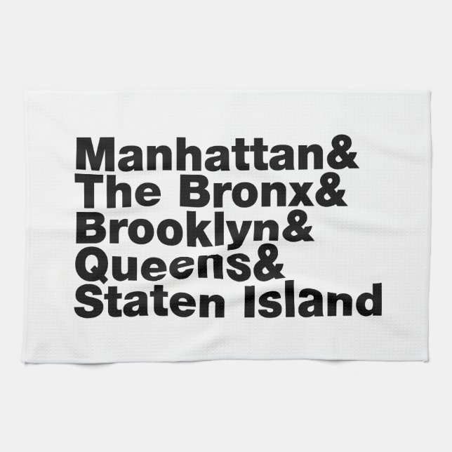 Five Boroughs ~ New York City Kitchen Towel (Horizontal)