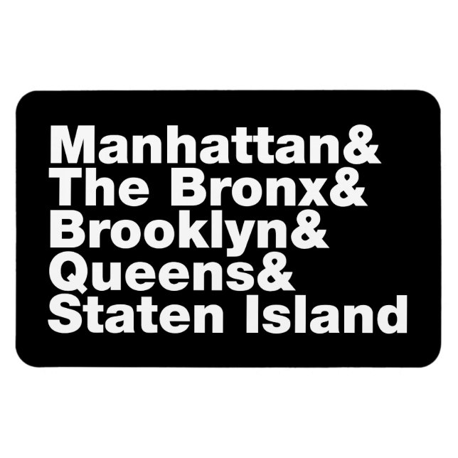 Five Boroughs ~ New York City Magnet (Horizontal)