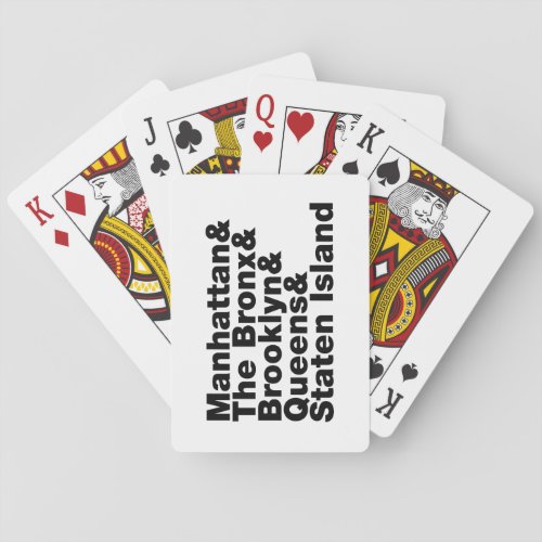 Five Boroughs  New York City Poker Cards