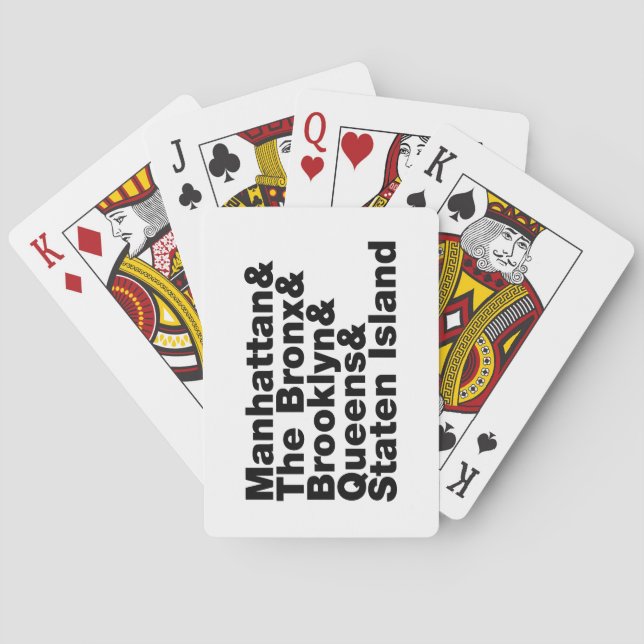 Five Boroughs ~ New York City Poker Cards (Back)