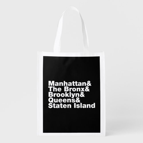 Five Boroughs  New York City Reusable Grocery Bag