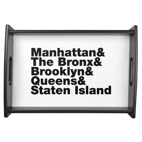 Five Boroughs  New York City Serving Tray