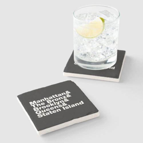 Five Boroughs  New York City Stone Coaster