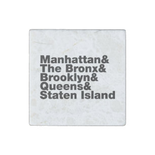 Five Boroughs ~ New York City Stone Magnet