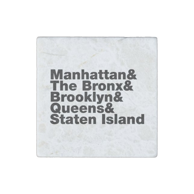 Five Boroughs ~ New York City Stone Magnet (Front)