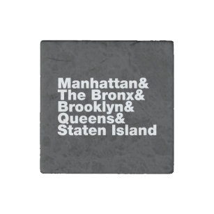 Five Boroughs ~ New York City Stone Magnet