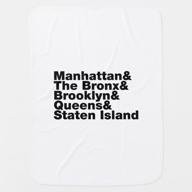 Five Boroughs ~ New York City Stroller Blanket (Front)