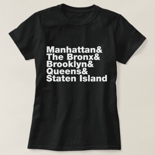 Five Boroughs  New York City T_Shirt