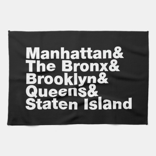 Five Boroughs  New York City Towel