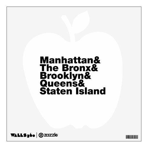 Five Boroughs  New York City Wall Decal