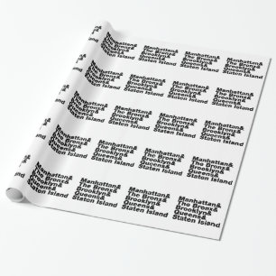 Five Boroughs ~ New York City Wrapping Paper