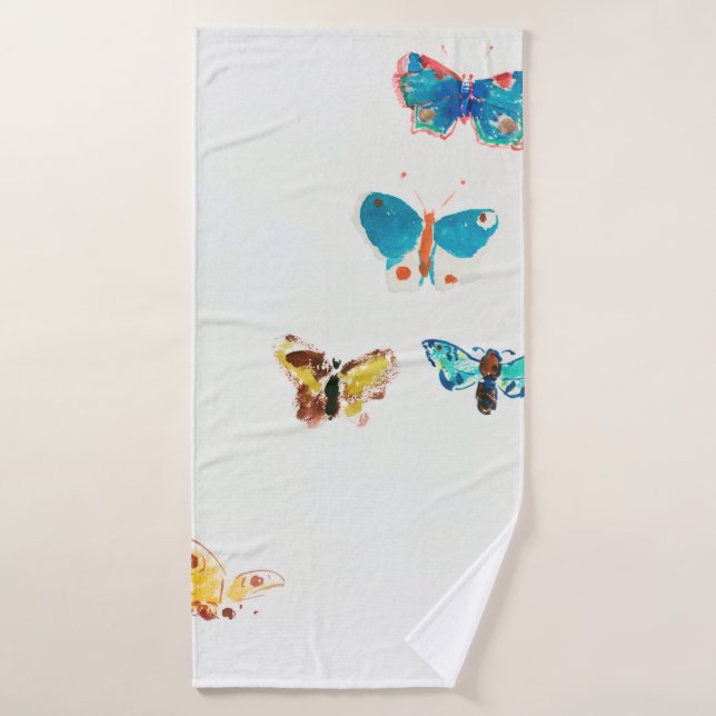 Five Butterflies, Redon Bath Towel (Bath Towel)