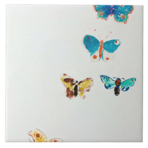 Five Butterflies, Redon Ceramic Tile