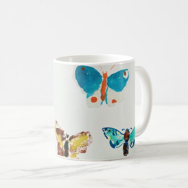 Five Butterflies, Redon Coffee Mug (Front Right)