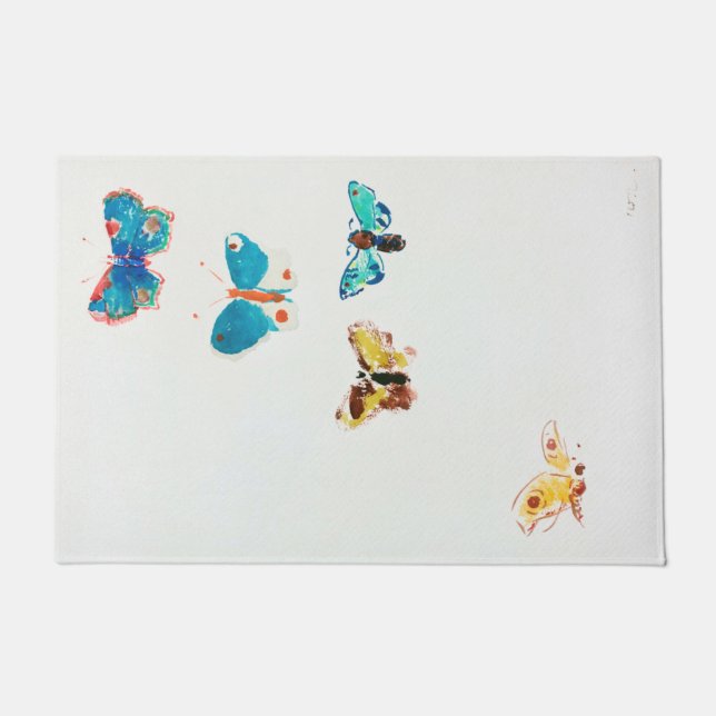 Five Butterflies, Redon Doormat (Front)