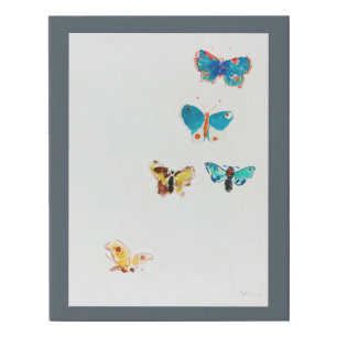 Five Butterflies, Redon Faux Canvas Print
