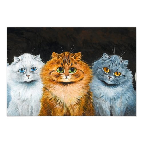 Five Cats by Louis Wain Photo Print