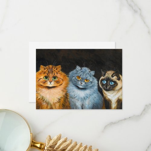 Five Cats by Louis Wain Thank You Card