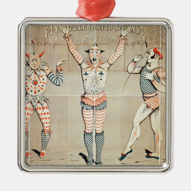 Five Celebrated Clowns Attached to Sands Metal Ornament (Front)