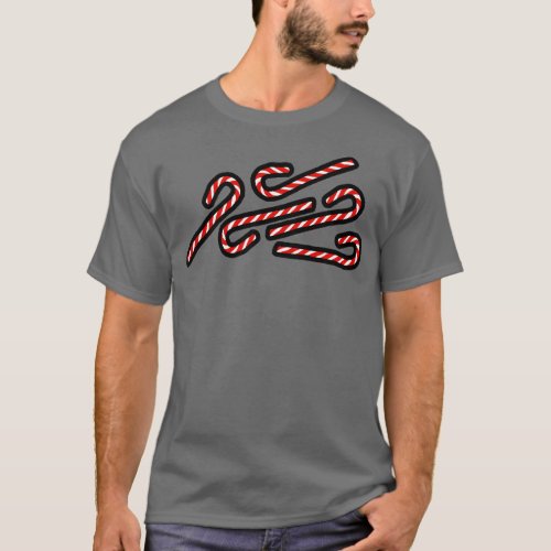 Five Christmas Candy Canes 1 T_Shirt