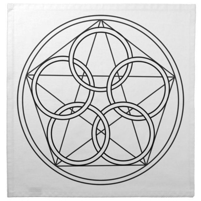 Five Circles Star Napkin (Front)