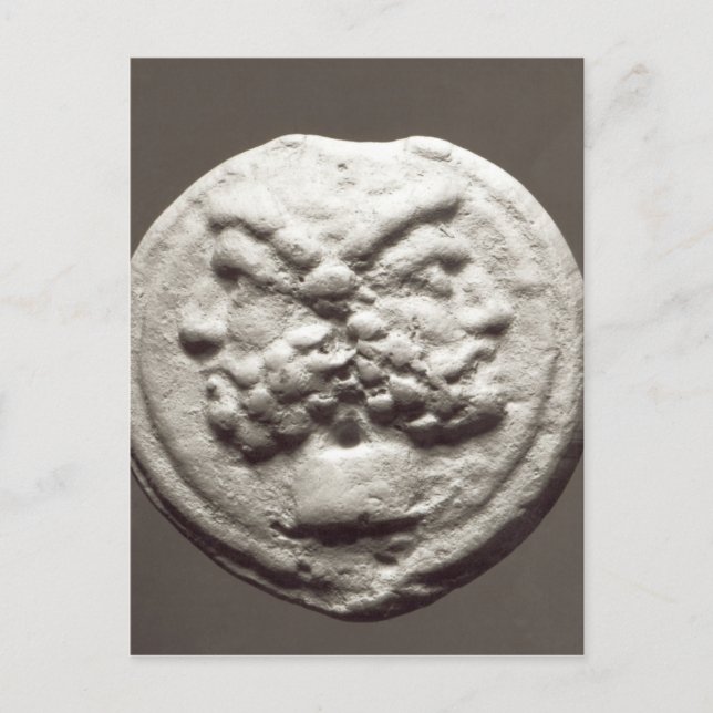 Five coins depicting Janus, Jupiter Postcard (Front)