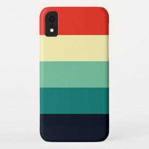 Five Color Combo - Blue Aqua Green Yellow Red iPhone XR Case