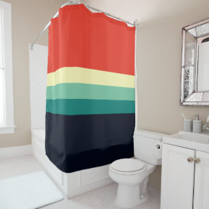 Five Color Combo - Blue Aqua Green Yellow Red Shower Curtain