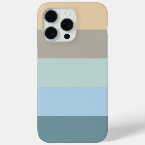 Five Color Combo _Blue Brown Sand Beige Turquoise iPhone 15 Pro Max Case