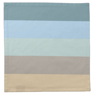 Five Color Combo -Blue Brown Sand Beige Turquoise Cloth Napkin