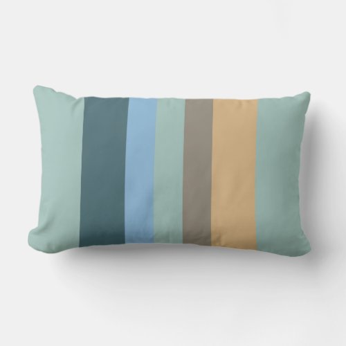 Five Color Combo _Blue Brown Sand Beige Turquoise Lumbar Pillow