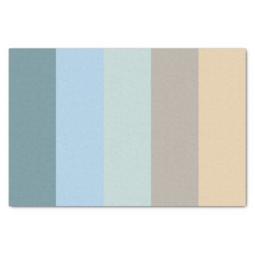 Five Color Combo _Blue Brown Sand Beige Turquoise Tissue Paper